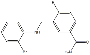 3-{[(2-bromophenyl)amino]methyl}-4-fluorobenzamide Structure