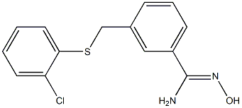 3-{[(2-chlorophenyl)sulfanyl]methyl}-N'-hydroxybenzene-1-carboximidamide 구조식 이미지