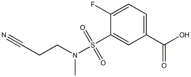 3-{[(2-cyanoethyl)(methyl)amino]sulfonyl}-4-fluorobenzoic acid Structure