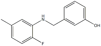 3-{[(2-fluoro-5-methylphenyl)amino]methyl}phenol Structure