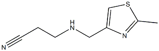 3-{[(2-methyl-1,3-thiazol-4-yl)methyl]amino}propanenitrile Structure