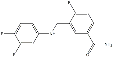 3-{[(3,4-difluorophenyl)amino]methyl}-4-fluorobenzamide 구조식 이미지