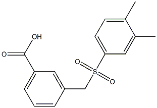 3-{[(3,4-dimethylbenzene)sulfonyl]methyl}benzoic acid Structure