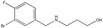 3-{[(3-bromo-4-fluorophenyl)methyl]amino}propan-1-ol Structure