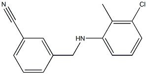 3-{[(3-chloro-2-methylphenyl)amino]methyl}benzonitrile 구조식 이미지