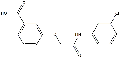 3-{[(3-chlorophenyl)carbamoyl]methoxy}benzoic acid 구조식 이미지