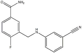 3-{[(3-cyanophenyl)amino]methyl}-4-fluorobenzamide 구조식 이미지