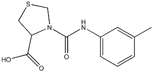 3-{[(3-methylphenyl)amino]carbonyl}-1,3-thiazolidine-4-carboxylic acid Structure