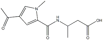 3-{[(4-acetyl-1-methyl-1H-pyrrol-2-yl)carbonyl]amino}butanoic acid Structure