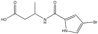 3-{[(4-bromo-1H-pyrrol-2-yl)carbonyl]amino}butanoic acid Structure