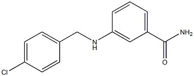 3-{[(4-chlorophenyl)methyl]amino}benzamide 구조식 이미지