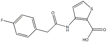 3-{[(4-fluorophenyl)acetyl]amino}thiophene-2-carboxylic acid Structure