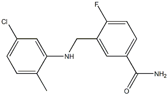 3-{[(5-chloro-2-methylphenyl)amino]methyl}-4-fluorobenzamide 구조식 이미지