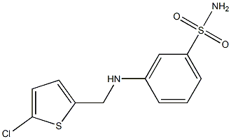 3-{[(5-chlorothiophen-2-yl)methyl]amino}benzene-1-sulfonamide Structure