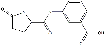 3-{[(5-oxopyrrolidin-2-yl)carbonyl]amino}benzoic acid Structure