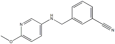 3-{[(6-methoxypyridin-3-yl)amino]methyl}benzonitrile 구조식 이미지