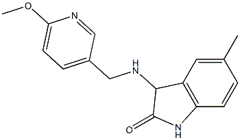 3-{[(6-methoxypyridin-3-yl)methyl]amino}-5-methyl-2,3-dihydro-1H-indol-2-one 구조식 이미지