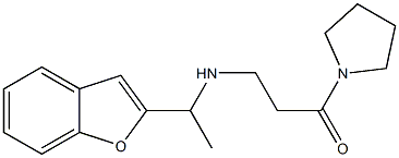 3-{[1-(1-benzofuran-2-yl)ethyl]amino}-1-(pyrrolidin-1-yl)propan-1-one Structure