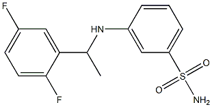 3-{[1-(2,5-difluorophenyl)ethyl]amino}benzene-1-sulfonamide 구조식 이미지