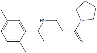3-{[1-(2,5-dimethylphenyl)ethyl]amino}-1-(pyrrolidin-1-yl)propan-1-one Structure