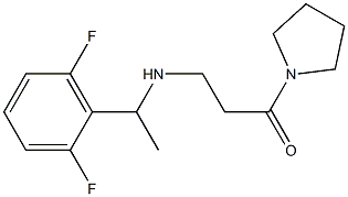 3-{[1-(2,6-difluorophenyl)ethyl]amino}-1-(pyrrolidin-1-yl)propan-1-one Structure