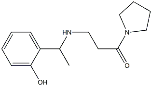 3-{[1-(2-hydroxyphenyl)ethyl]amino}-1-(pyrrolidin-1-yl)propan-1-one Structure