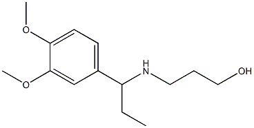 3-{[1-(3,4-dimethoxyphenyl)propyl]amino}propan-1-ol Structure