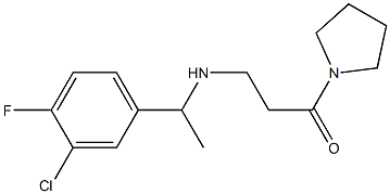 3-{[1-(3-chloro-4-fluorophenyl)ethyl]amino}-1-(pyrrolidin-1-yl)propan-1-one 구조식 이미지