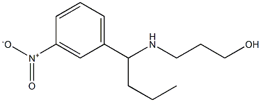 3-{[1-(3-nitrophenyl)butyl]amino}propan-1-ol Structure