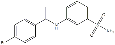 3-{[1-(4-bromophenyl)ethyl]amino}benzene-1-sulfonamide 구조식 이미지