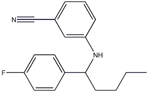 3-{[1-(4-fluorophenyl)pentyl]amino}benzonitrile 구조식 이미지