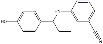 3-{[1-(4-hydroxyphenyl)propyl]amino}benzonitrile Structure
