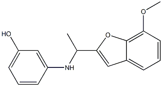 3-{[1-(7-methoxy-1-benzofuran-2-yl)ethyl]amino}phenol Structure