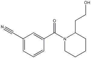 3-{[2-(2-hydroxyethyl)piperidin-1-yl]carbonyl}benzonitrile 구조식 이미지