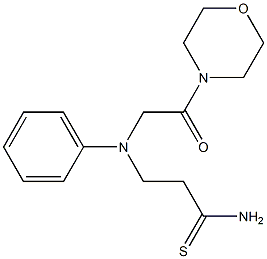 3-{[2-(morpholin-4-yl)-2-oxoethyl](phenyl)amino}propanethioamide Structure