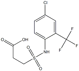 3-{[4-chloro-2-(trifluoromethyl)phenyl]sulfamoyl}propanoic acid Structure