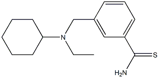 3-{[cyclohexyl(ethyl)amino]methyl}benzene-1-carbothioamide 구조식 이미지