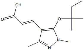 3-{1,3-dimethyl-5-[(2-methylbutan-2-yl)oxy]-1H-pyrazol-4-yl}prop-2-enoic acid Structure