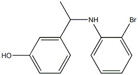 3-{1-[(2-bromophenyl)amino]ethyl}phenol 구조식 이미지