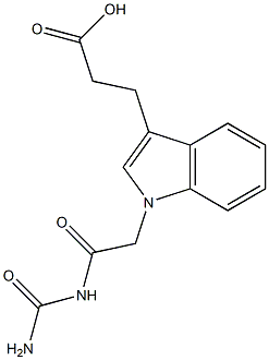 3-{1-[2-(carbamoylamino)-2-oxoethyl]-1H-indol-3-yl}propanoic acid 구조식 이미지