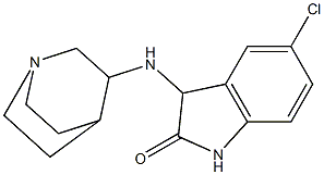 3-{1-azabicyclo[2.2.2]octan-3-ylamino}-5-chloro-2,3-dihydro-1H-indol-2-one 구조식 이미지