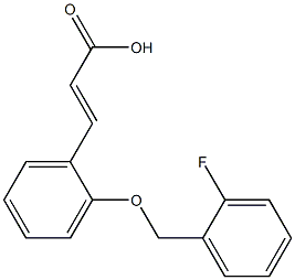3-{2-[(2-fluorophenyl)methoxy]phenyl}prop-2-enoic acid 구조식 이미지