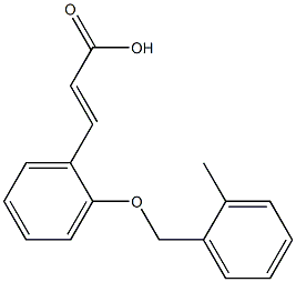 3-{2-[(2-methylphenyl)methoxy]phenyl}prop-2-enoic acid 구조식 이미지