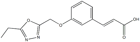 3-{3-[(5-ethyl-1,3,4-oxadiazol-2-yl)methoxy]phenyl}prop-2-enoic acid Structure