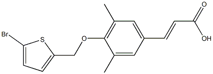 3-{4-[(5-bromothiophen-2-yl)methoxy]-3,5-dimethylphenyl}prop-2-enoic acid Structure