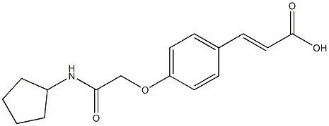 3-{4-[(cyclopentylcarbamoyl)methoxy]phenyl}prop-2-enoic acid 구조식 이미지