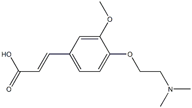 3-{4-[2-(dimethylamino)ethoxy]-3-methoxyphenyl}prop-2-enoic acid 구조식 이미지
