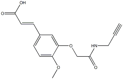 3-{4-methoxy-3-[(prop-2-yn-1-ylcarbamoyl)methoxy]phenyl}prop-2-enoic acid 구조식 이미지