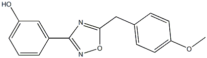 3-{5-[(4-methoxyphenyl)methyl]-1,2,4-oxadiazol-3-yl}phenol Structure