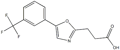 3-{5-[3-(trifluoromethyl)phenyl]-1,3-oxazol-2-yl}propanoic acid Structure